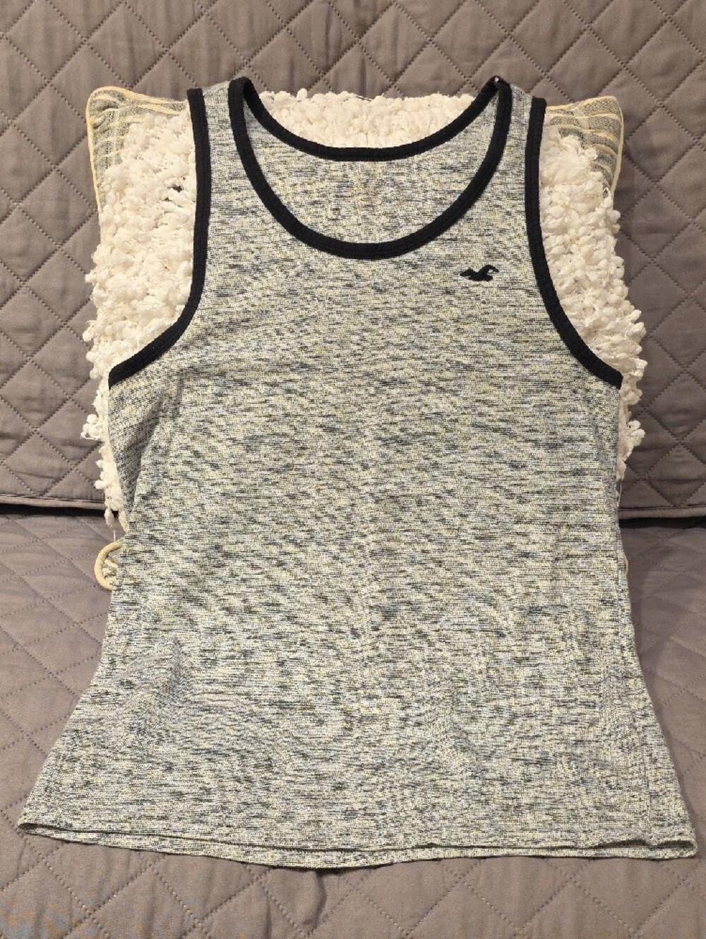 Hollister Grey Marl Heather Tank with Black Trim - Picture 9 of 13
